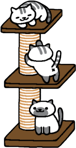 Clip Art Cat Tree Neko Atsume S"more - Neko Atsume Clear Background - Png Download (470x750), Png Download