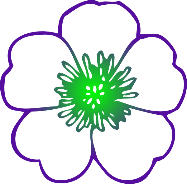 Hibiscus Flower Outline - Drawing Of Simple Flowers Clipart (600x589), Png Download