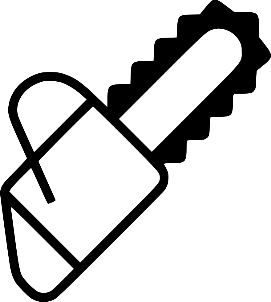 Chainsaw - Scalable Vector Graphics Clipart (880x980), Png Download