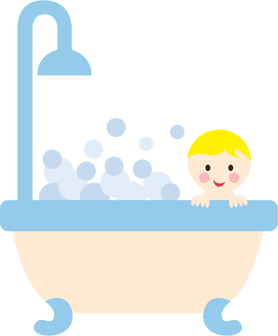 Bebe No Banho Desenho Png Clipart (900x1087), Png Download