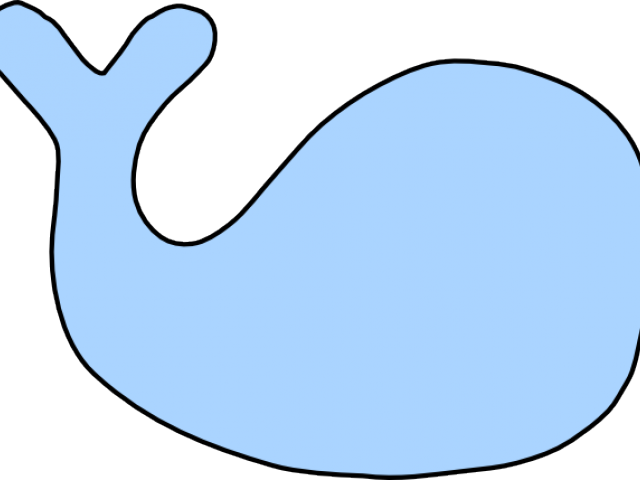 Blue Whale Outline Clipart - Png Download (640x480), Png Download