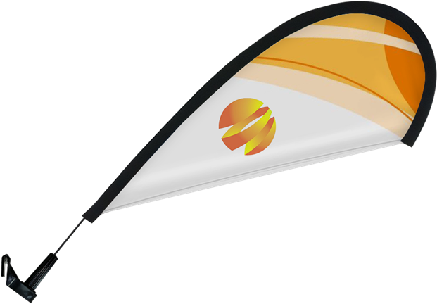 Mini Auto Window Clip Teardrop Flag Kit - Png Download (700x465), Png Download