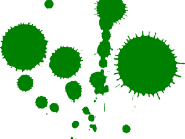 Dark Green Splash Paint Clipart , Png Download - Green Paint Splatter Transparent (640x480), Png Download