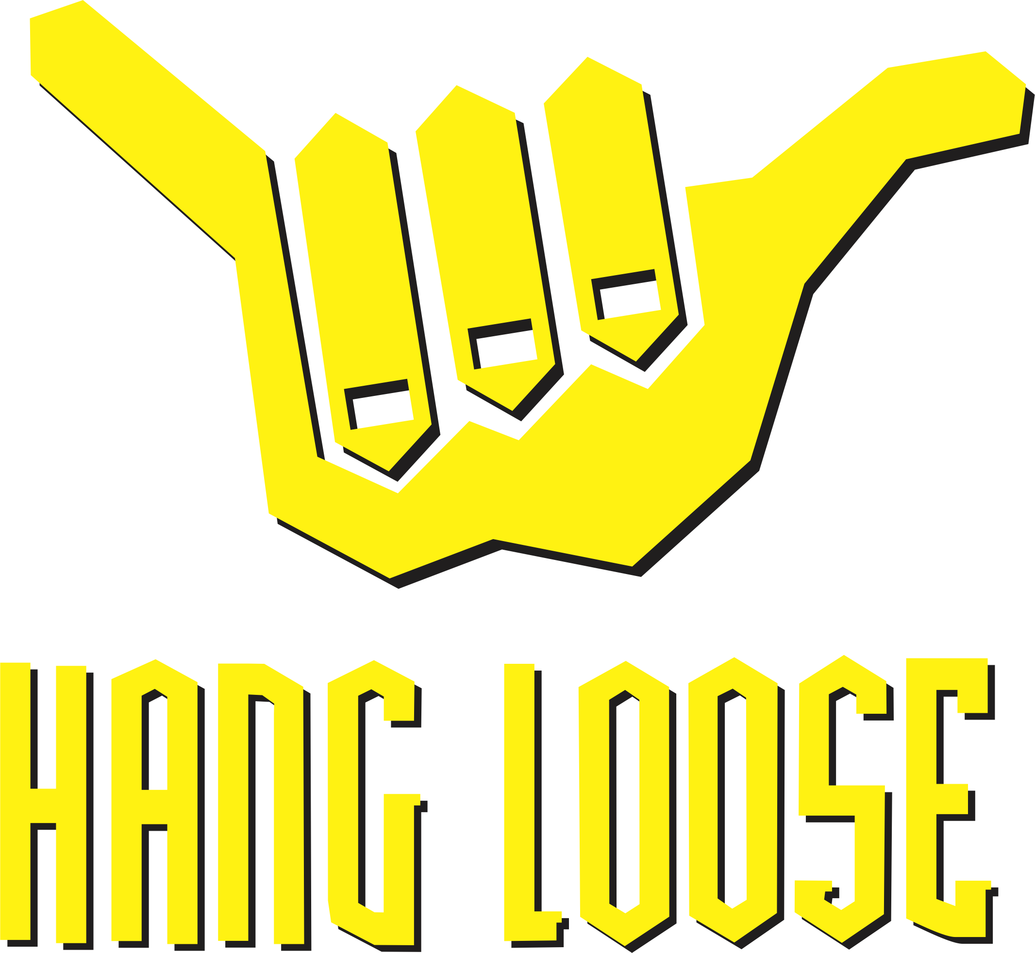 Logos - Hang Loose Surf Brand Clipart (2132x1964), Png Download