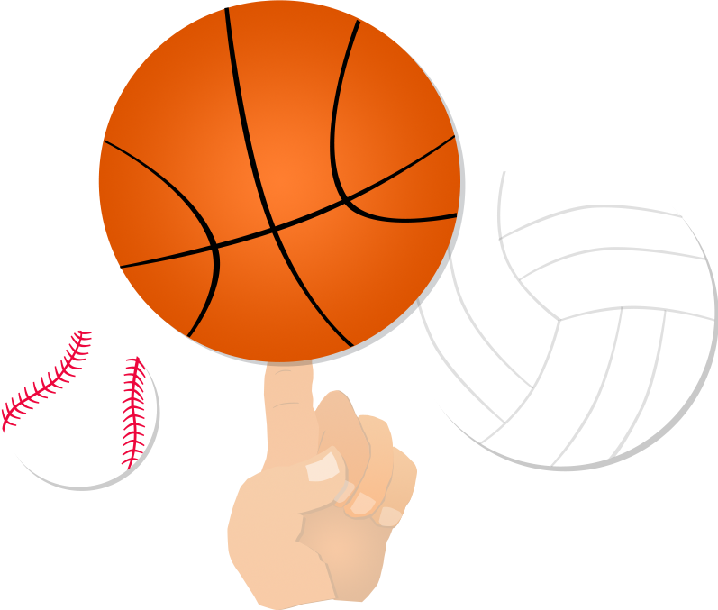 Welcome Hand Clipart - Hand On Basketball Clipart - Png Download (797x677), Png Download