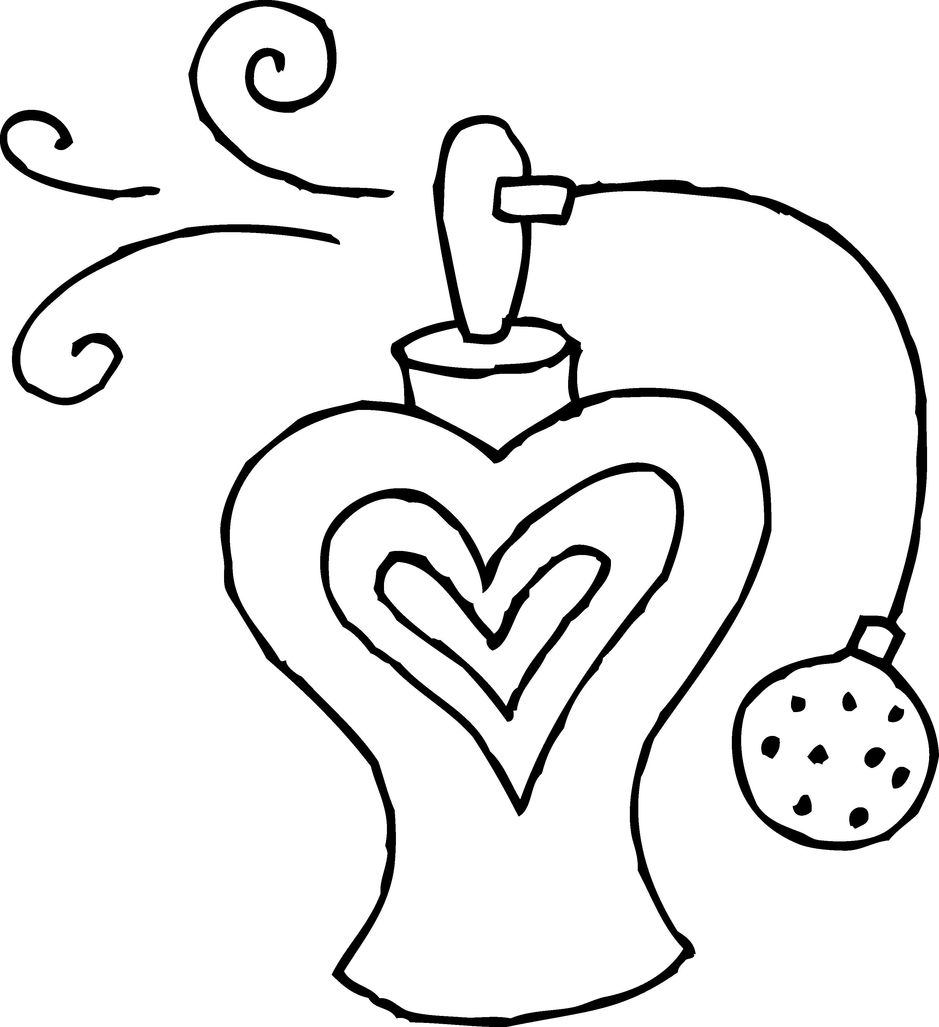 Fragrance 20clipart - Black And White Perfume Clip Art - Png Download (3223x3525), Png Download