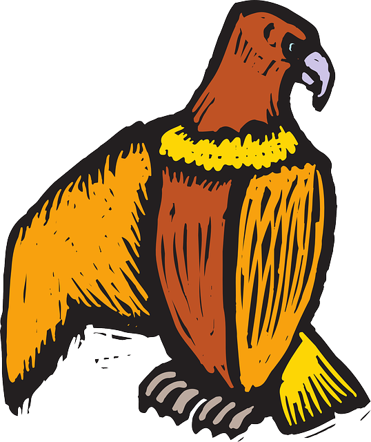 Eagle, Bird, Style, Wings, Art, Off, Beak, Scratch - Beak Clipart (538x640), Png Download