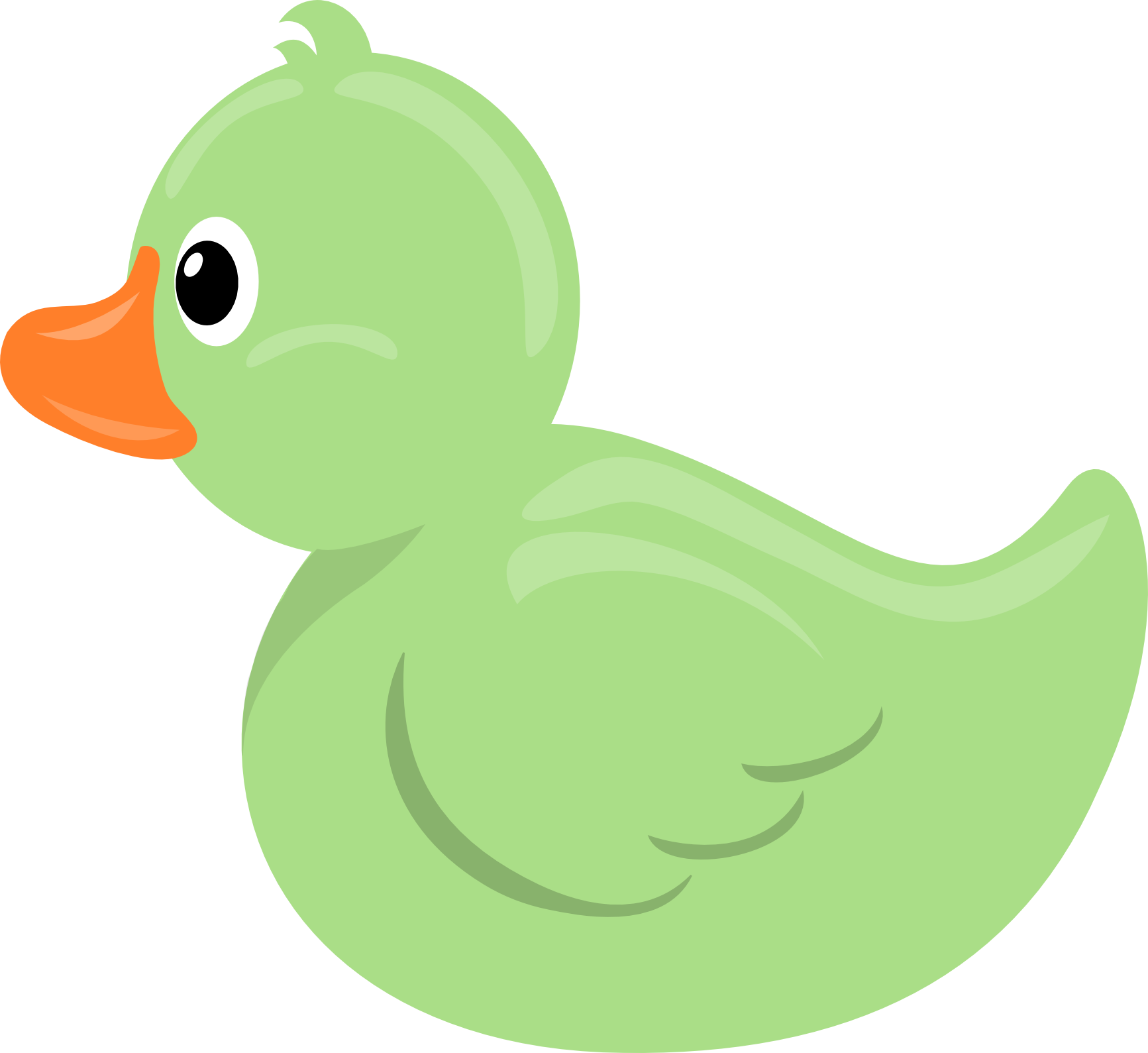 Rubber Duck Light Green - Pink Rubber Duck Clipart - Png Download (1733x1589), Png Download