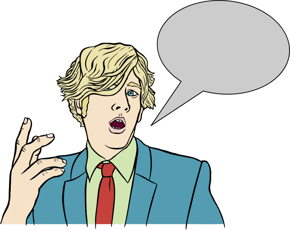 Blond Man With Speech Bubble - Cartoon With Speech Bubbles Clipart (600x600), Png Download