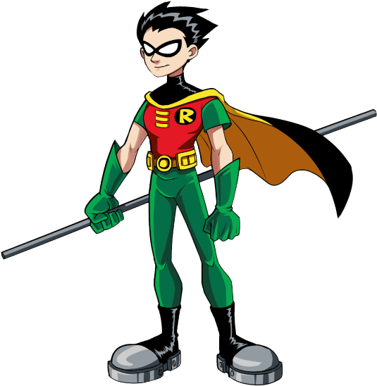 Robins Staff Teen Titans Clipart (575x587), Png Download