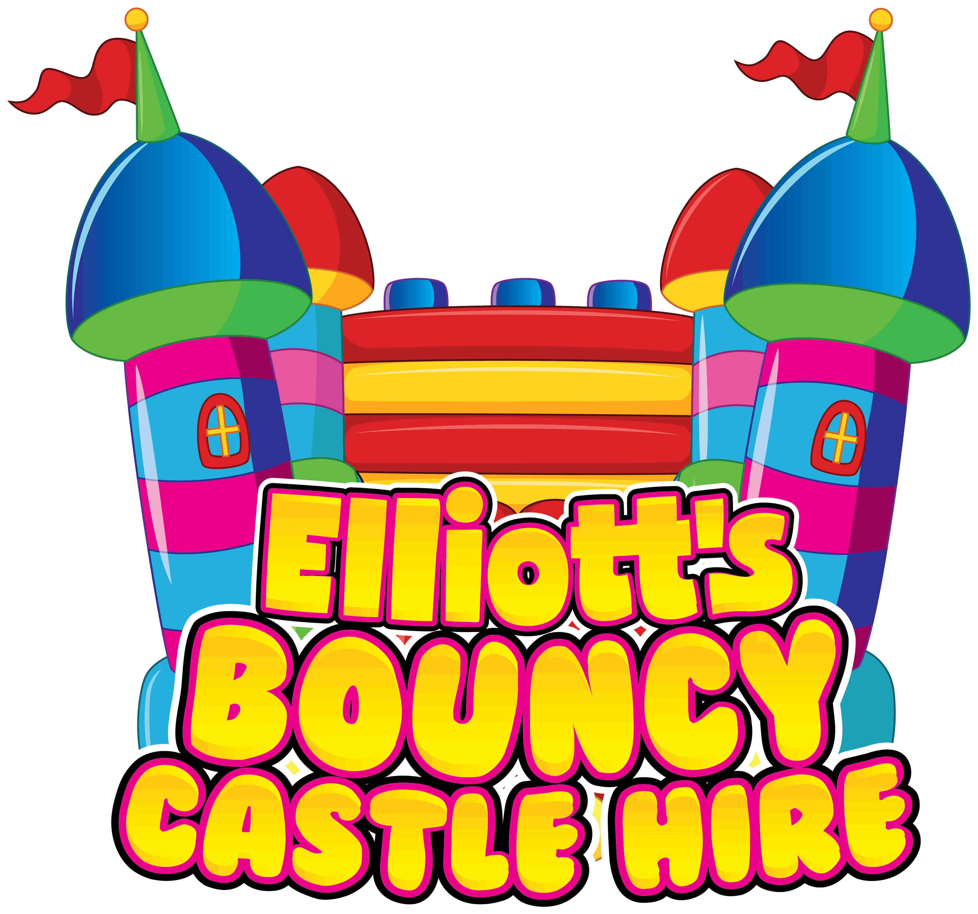 Shiny Bouncy Castle Cartoon Clipart (3368x3149), Png Download