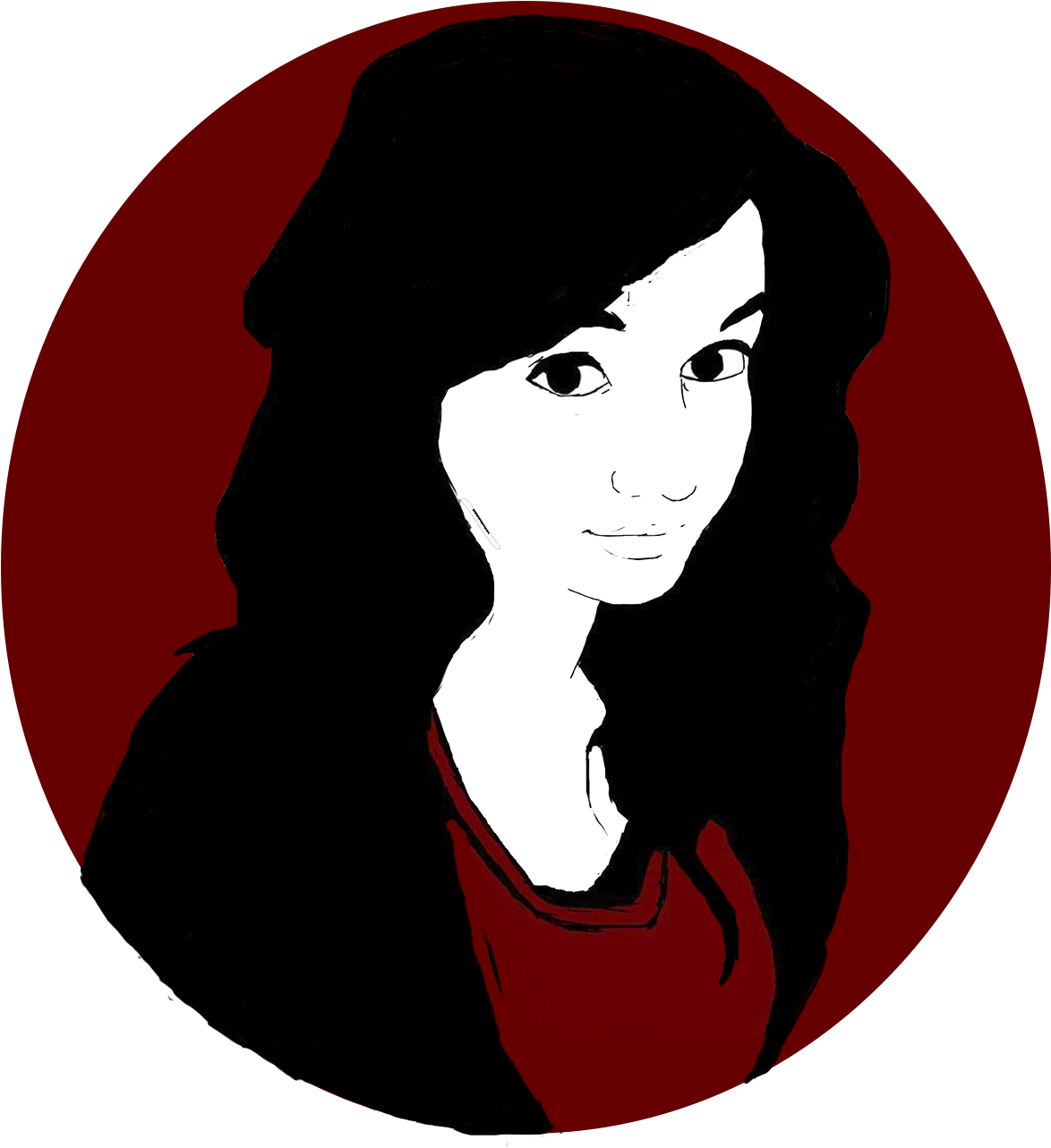 Illustration Clip Art Black Hair Silhouette Character - Illustration - Png Download (1440x1440), Png Download