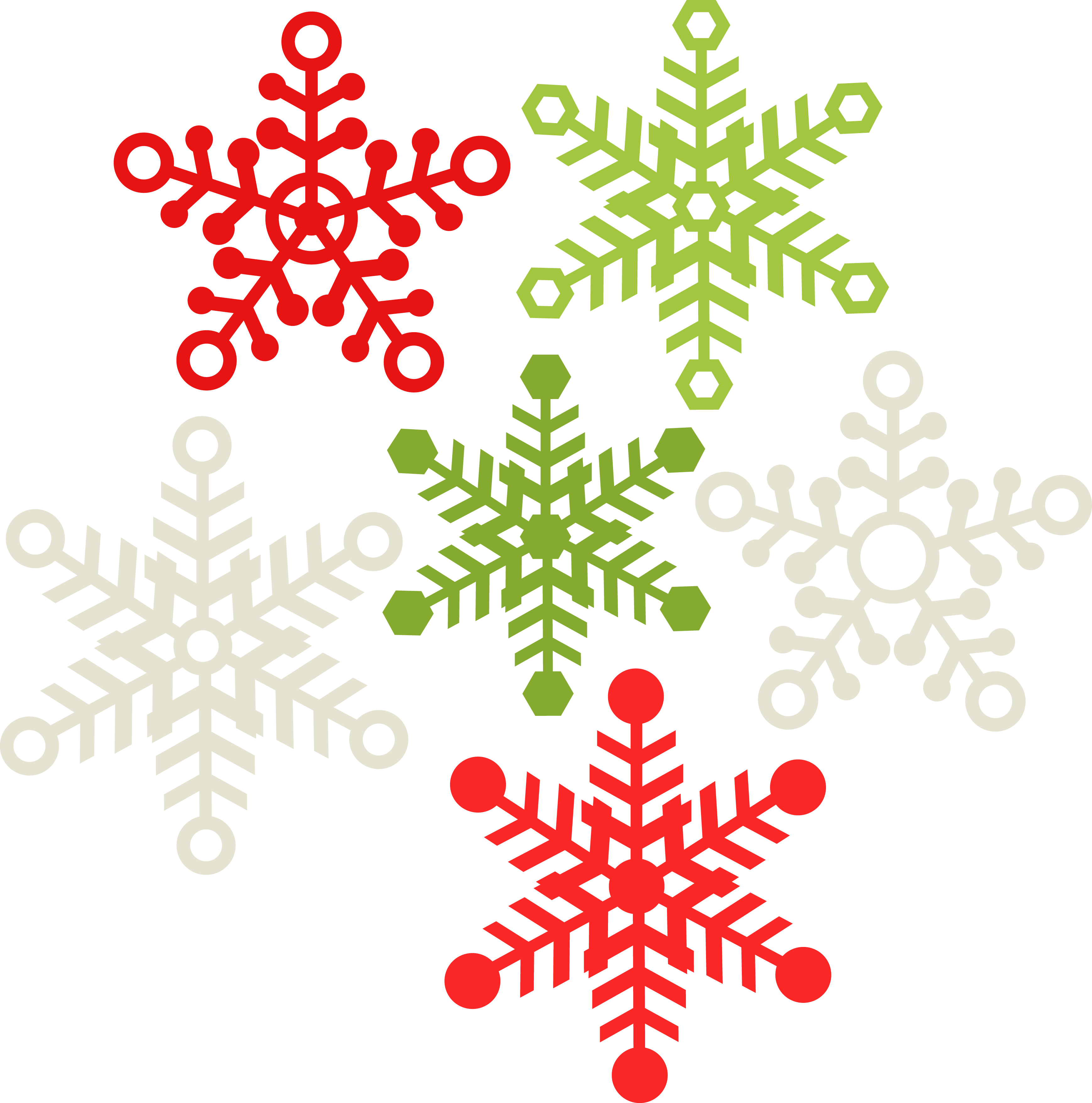 Miss Kate Cuttables Snowflake Set Clipart (3477x3513), Png Download