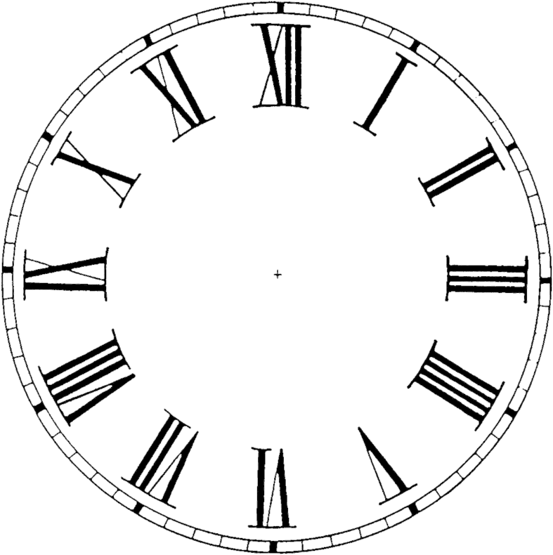 Transparent Clock Template Png - Ansonia Clock Dial Face Clipart (787x790), Png Download