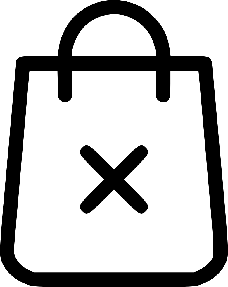 Shopping Bag Shop Buy Cancel Remove - Bag Vector Clipart (780x980), Png Download