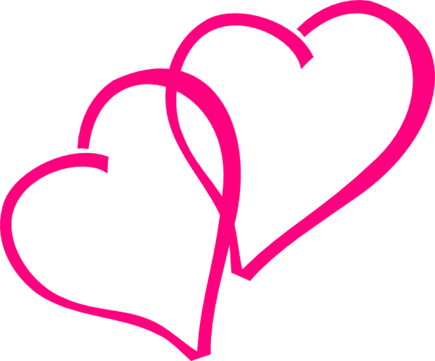 Free Png Download Pink Hearts Png Images Background - Pink Heart Clipart Transparent Png (850x706), Png Download