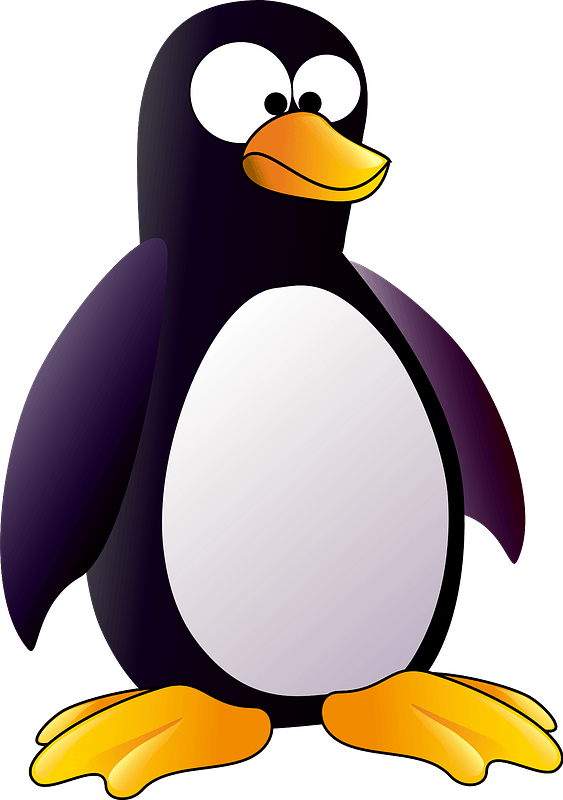 Funny Penguin Clipart - Penguin Clipart Png Transparent Png (563x800), Png Download