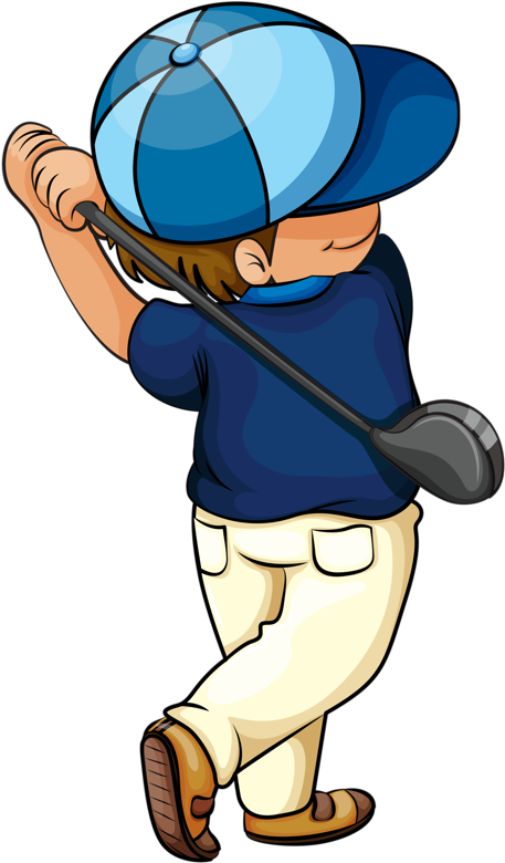 Фотки Golf Clip Art, Men"s Cards, Golf Cards, Sports - Golfer Transparent Cartoon - Png Download (457x780), Png Download