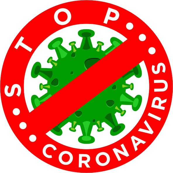 Stop Coronavirus Sign Png Free Download - Icon Stop Corona Virus Clipart (592x592), Png Download