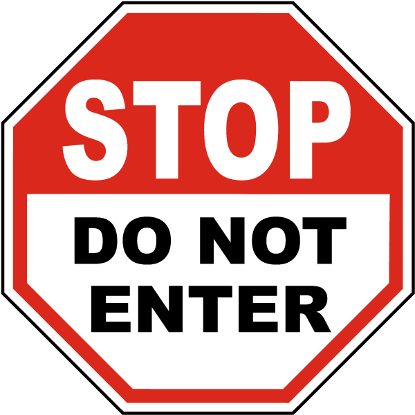 Enter Clipart Png - Stop Sign Transparent Png (600x600), Png Download