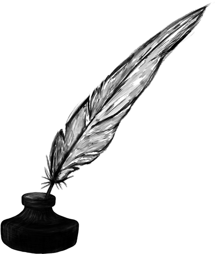Quill And Ink Png - Ink Feather Pen Png Clipart - Full Size Clipart