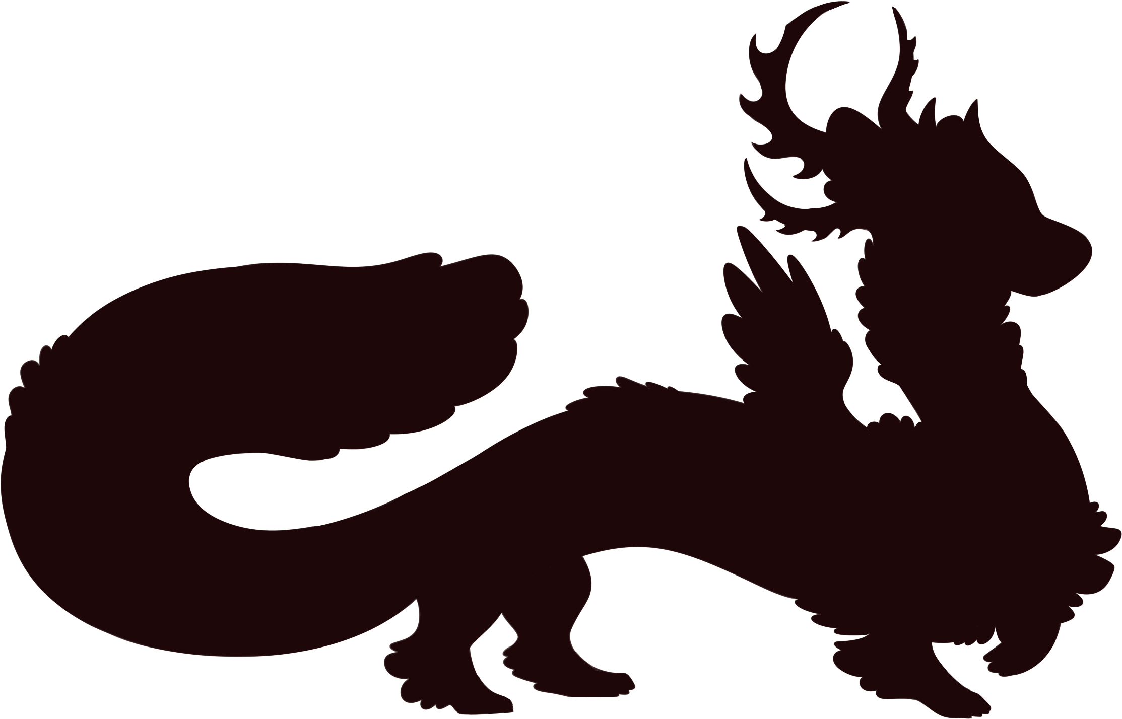 Silhouette Long Dragon Clipart , Png Download Illustration