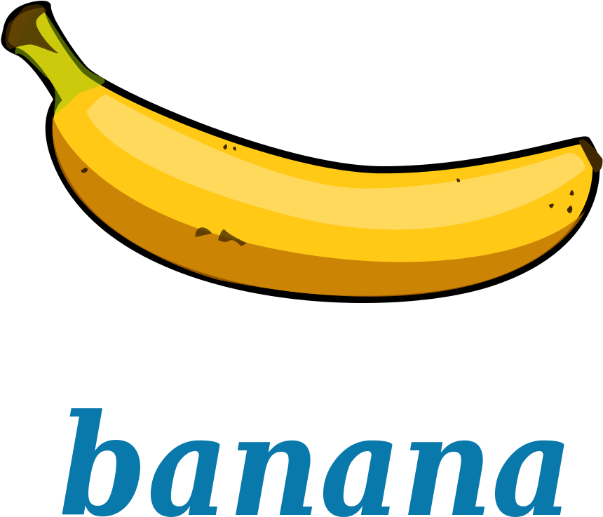 Banana Clipart Printable Banana Template Png Download Full Size