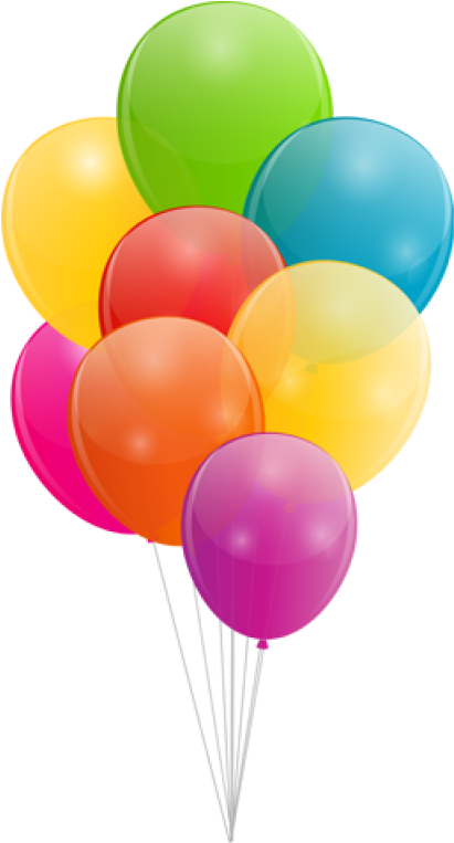 Multicolored Balloon Png Image - Balloons Png Clipart (800x800), Png Download