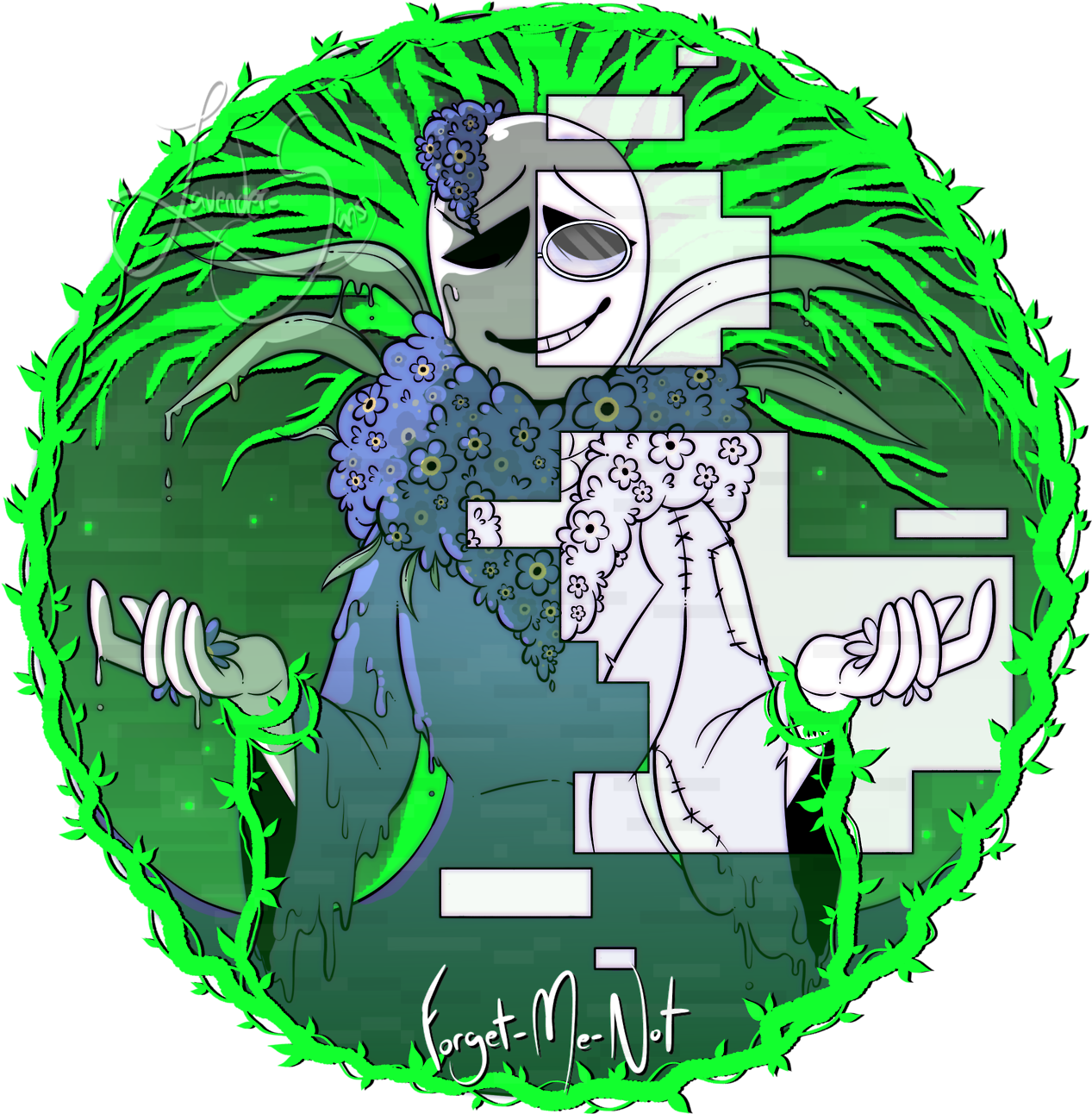 Forget Me Not - Illustration Clipart (1280x1305), Png Download