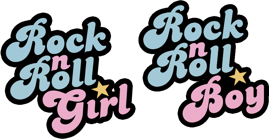 Rock N Roll Girl And Boy Shirt Logo - Finding Nemo Rock N Roll Girl Clipart (1070x540), Png Download