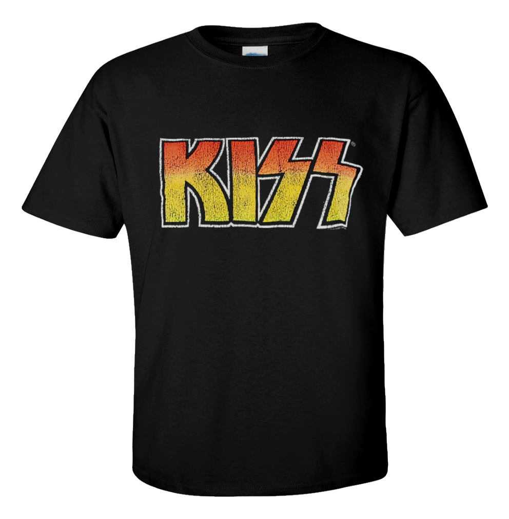 Details About Kiss Official T-shirt Vintage Logo Heavy - Keith Haring Best Buddies T Shirt Clipart (992x1010), Png Download