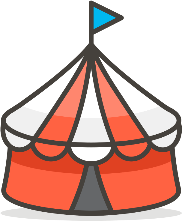 599 Circus Tent - Circus Tent Emoji Clipart (768x768), Png Download
