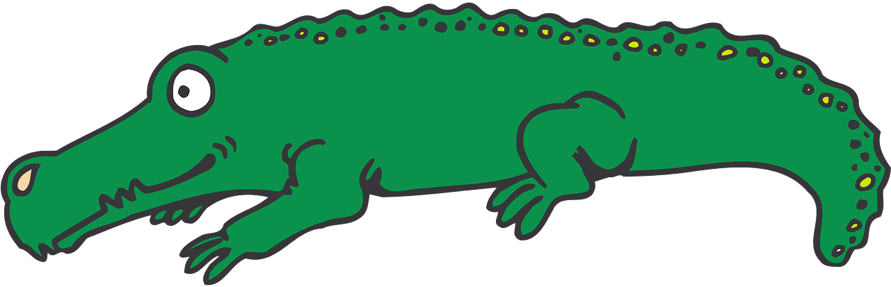 Crocodile Clipart Sad - Cartoon Crocodile Png Hd Transparent Png (1280x640), Png Download