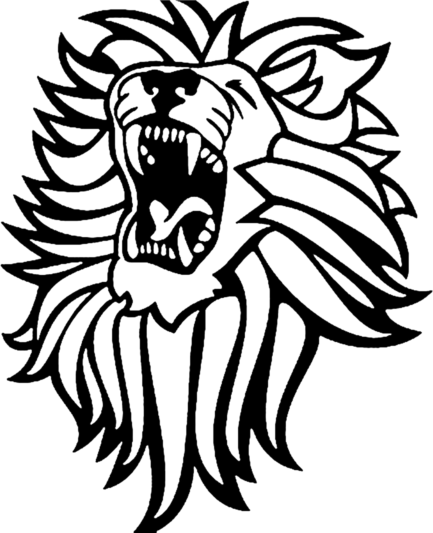 Lion Roar Tiger Clip Art - Vector Lion Roaring Png Transparent Png (1485x1830), Png Download