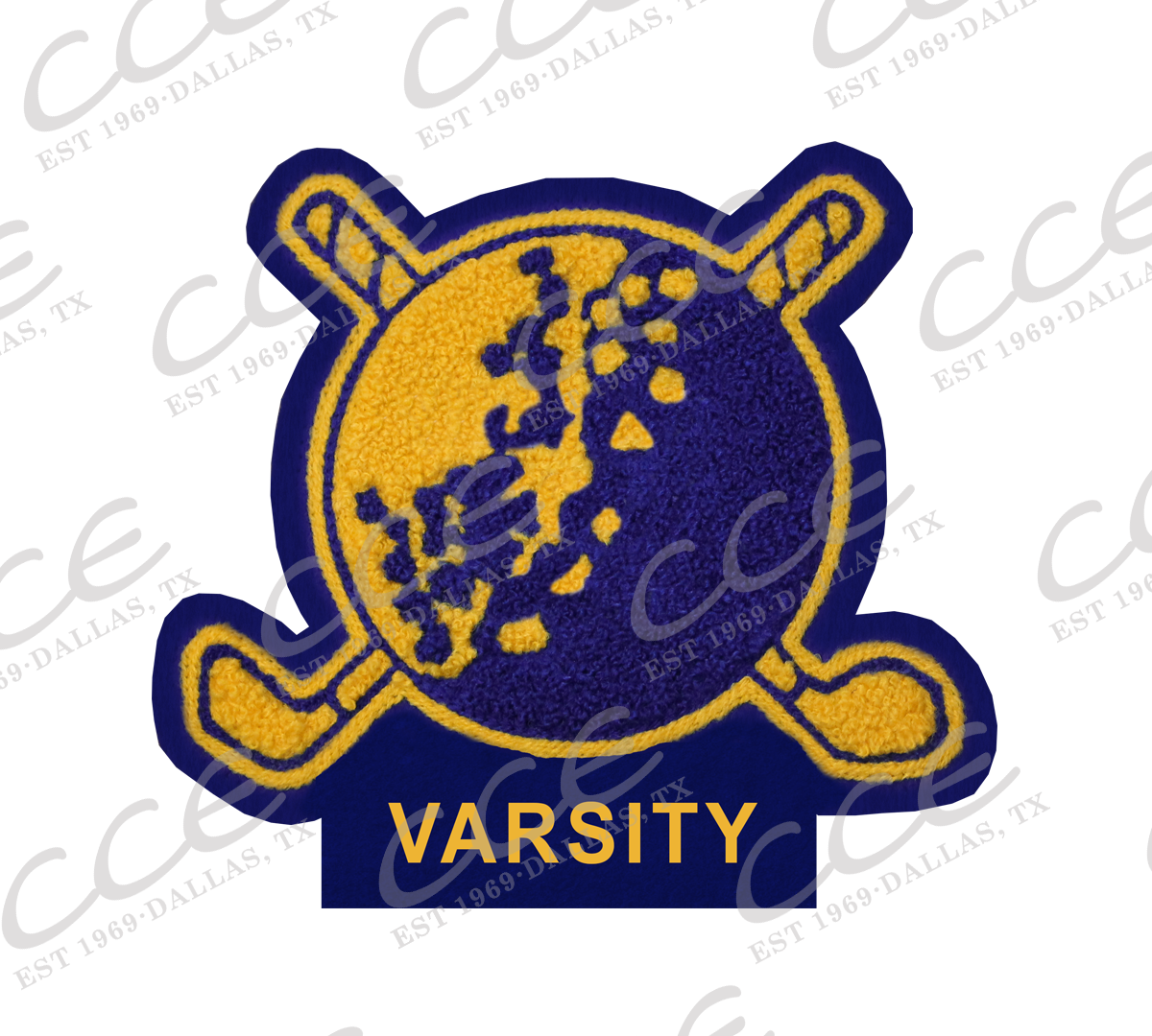 Golf Ball W/ Crossed Clubs Sleeve Patch Clipart (1200x1080), Png Download