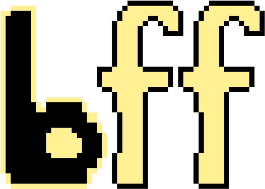 Pac Man Gif Png Clipart , Png Download - Kawaii Pixel Art Bff Transparent Png (885x631), Png Download