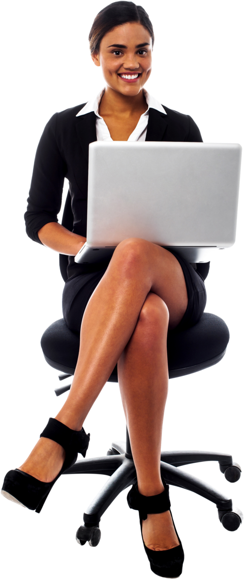 Secretary Free Clipart Hq - Woman Working Png Transparent Png (800x1202), Png Download