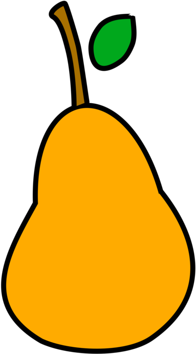 Transparent Fruit Food Fruit Line Clipart For Food - Pear Clipart Small - Png Download (600x852), Png Download