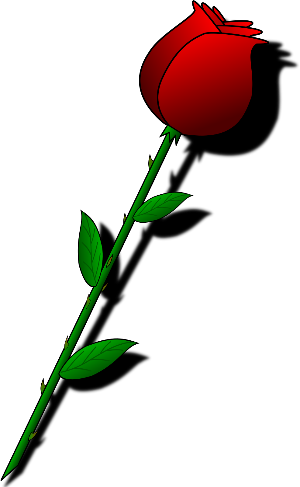 Good Morning Single Red Rose Clipart (1600x1600), Png Download
