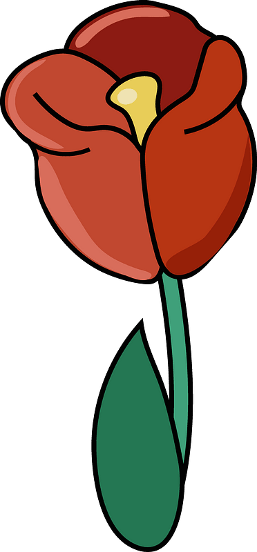 Red Flower Clipart - Png Download (372x800), Png Download