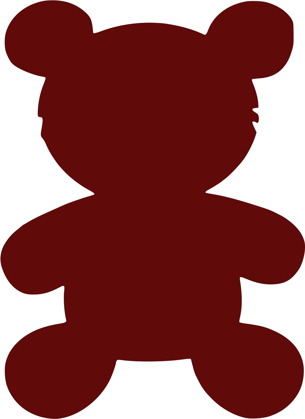 Black Teddy Bear Logo Clipart (1600x1600), Png Download