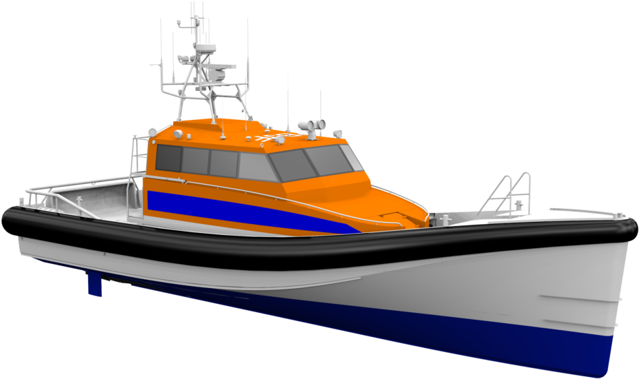 This Boat Was Developed In Close Cooperation With Knrm, - Barco De Busqueda Y Rescate Clipart (1300x575), Png Download