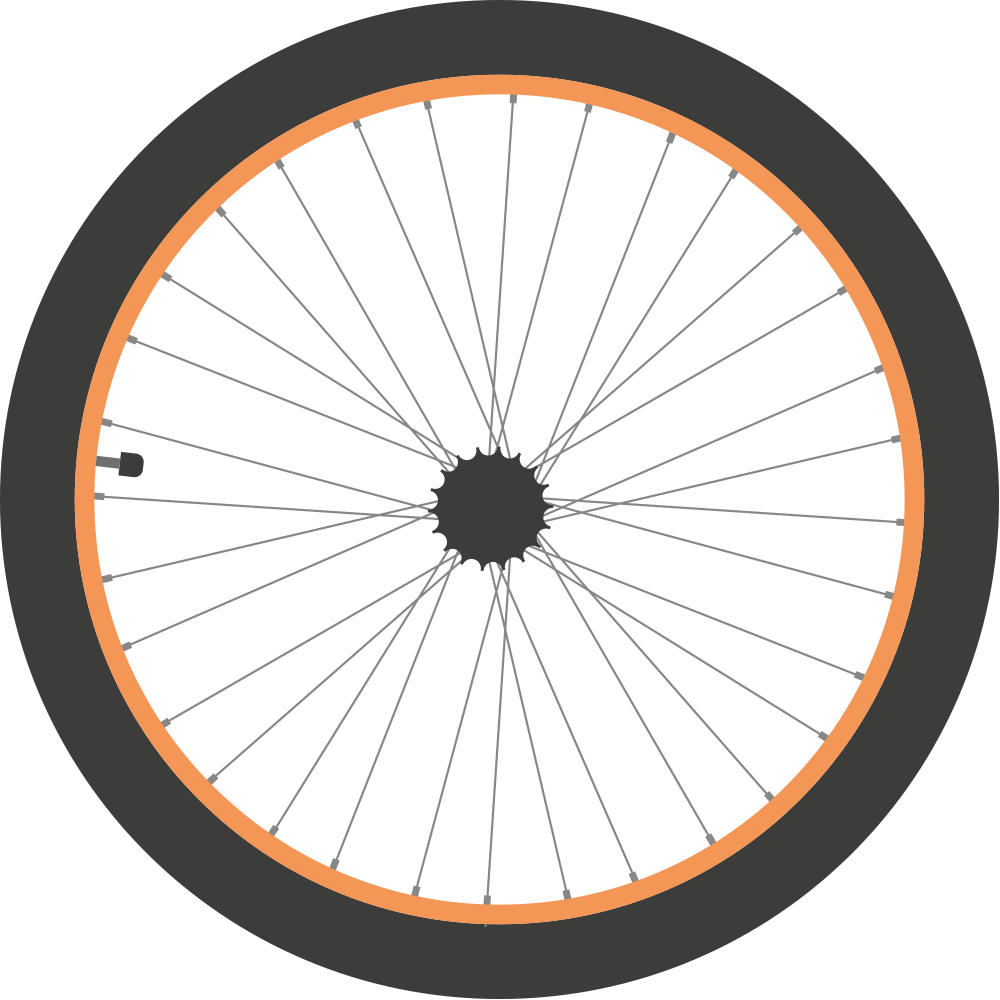Bike Wheel Clipart Png - Bicycle Wheel Png Transparent Png (1000x1000), Png Download