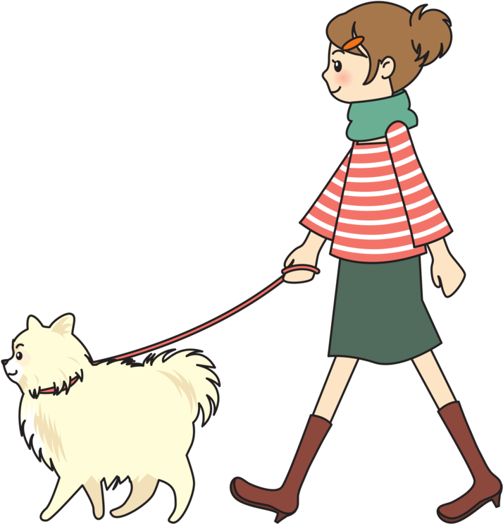 Pet Sitter Cliparts - Walking The Dog Clip Art - Png Download (721x750), Png Download
