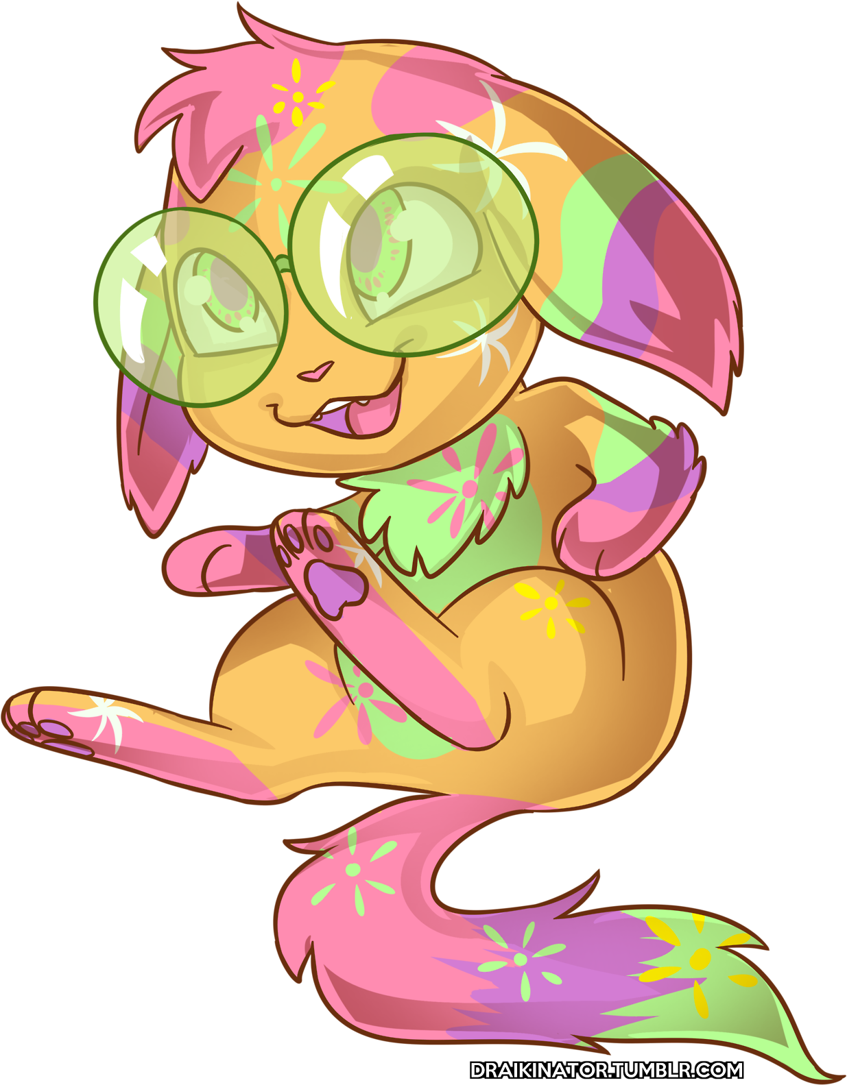 Disco Kacheek Shout Out To @transkyogre For The Commission, - Cartoon Clipart (1280x1609), Png Download