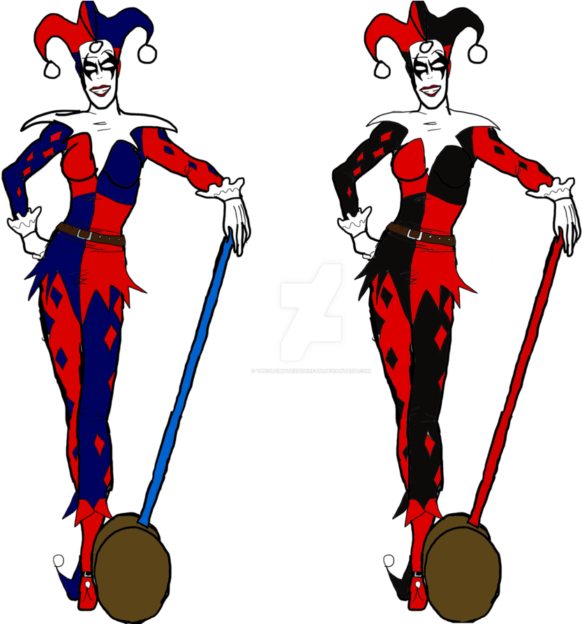 Omegaverse Harley Quinn By Theultimatespiderfan - Cartoon Clipart (834x895), Png Download