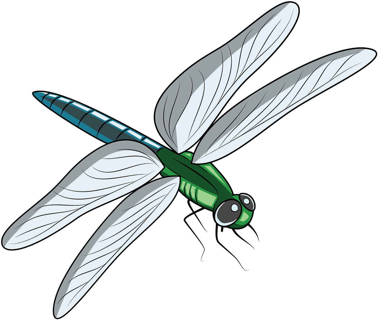 Free Download - Clipart Image Of Dragonfly - Png Download (1280x1112), Png Download