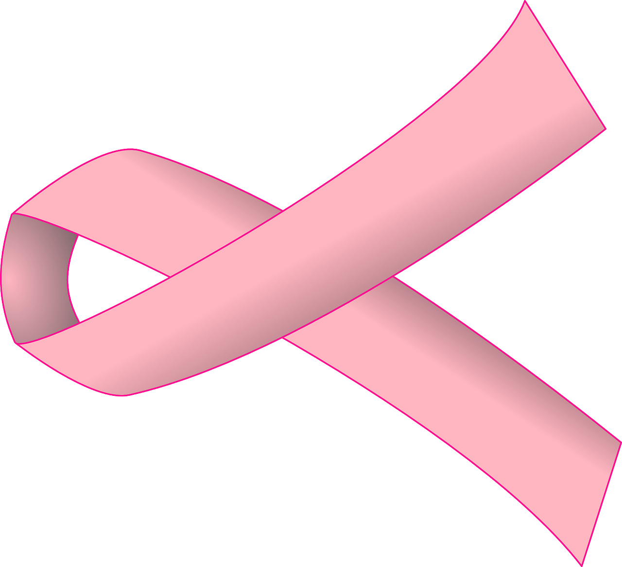 The Month Of October Is Dedicated To Breast Cancer - Pink Ribbon Clip Art - Png Download (1280x1166), Png Download