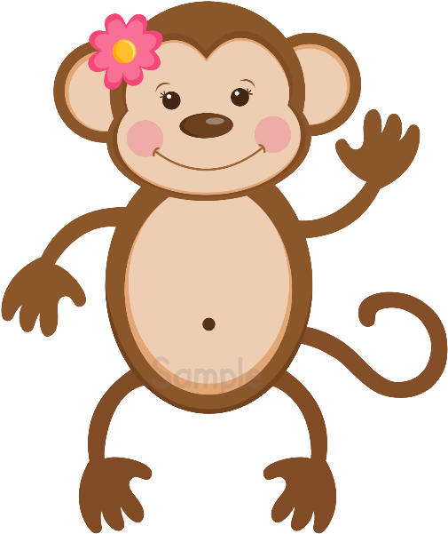 Download Clip Art Girl Monkey Cute Girl Monkey Clipart Png Download