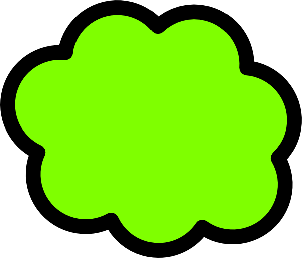 Clipart Clouds Green - Green Cloud Clipart - Png Download (600x514), Png Download